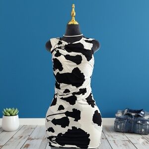 DKNY Monochrome Patterned Dress